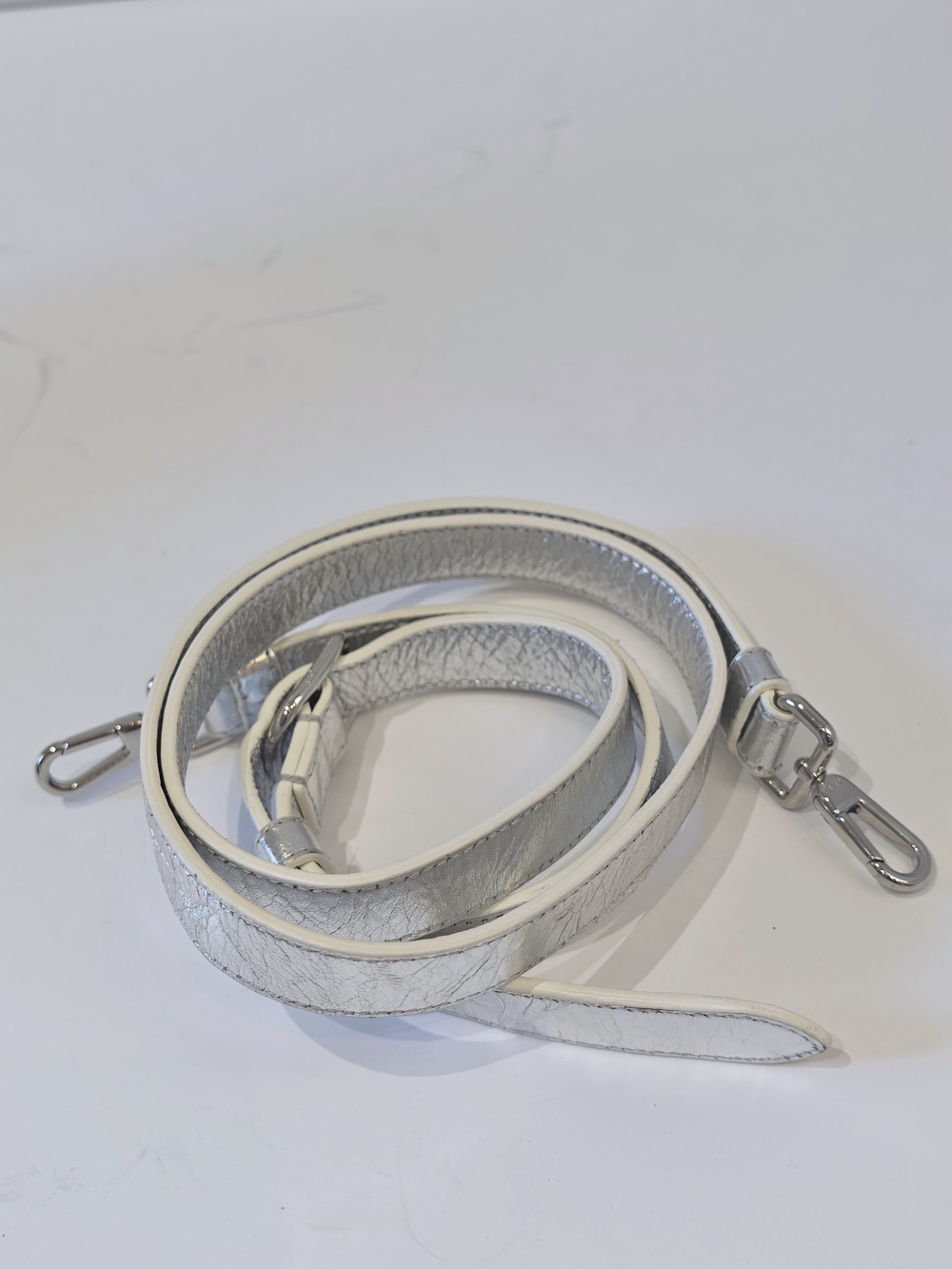 Christian Dior Silver Crinkle Leather Mini Diorever Bag - Picture 10 of 12